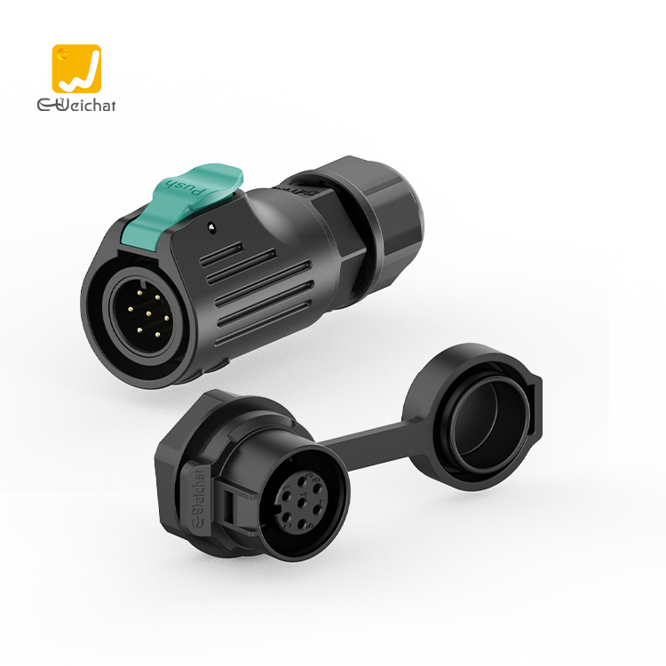 LP12型7芯焊接款3A电源面板防水连接器航空插头插座