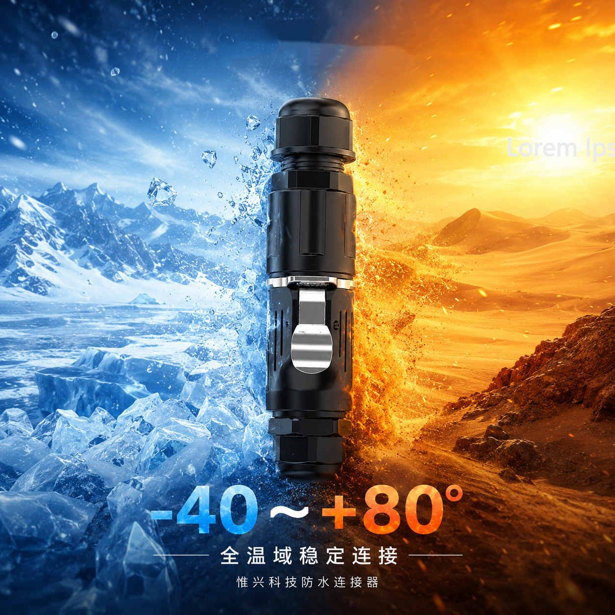 -40℃至85℃宽温适配 惟兴科技EW-LP20系列防水连接器耐盐雾抗老化